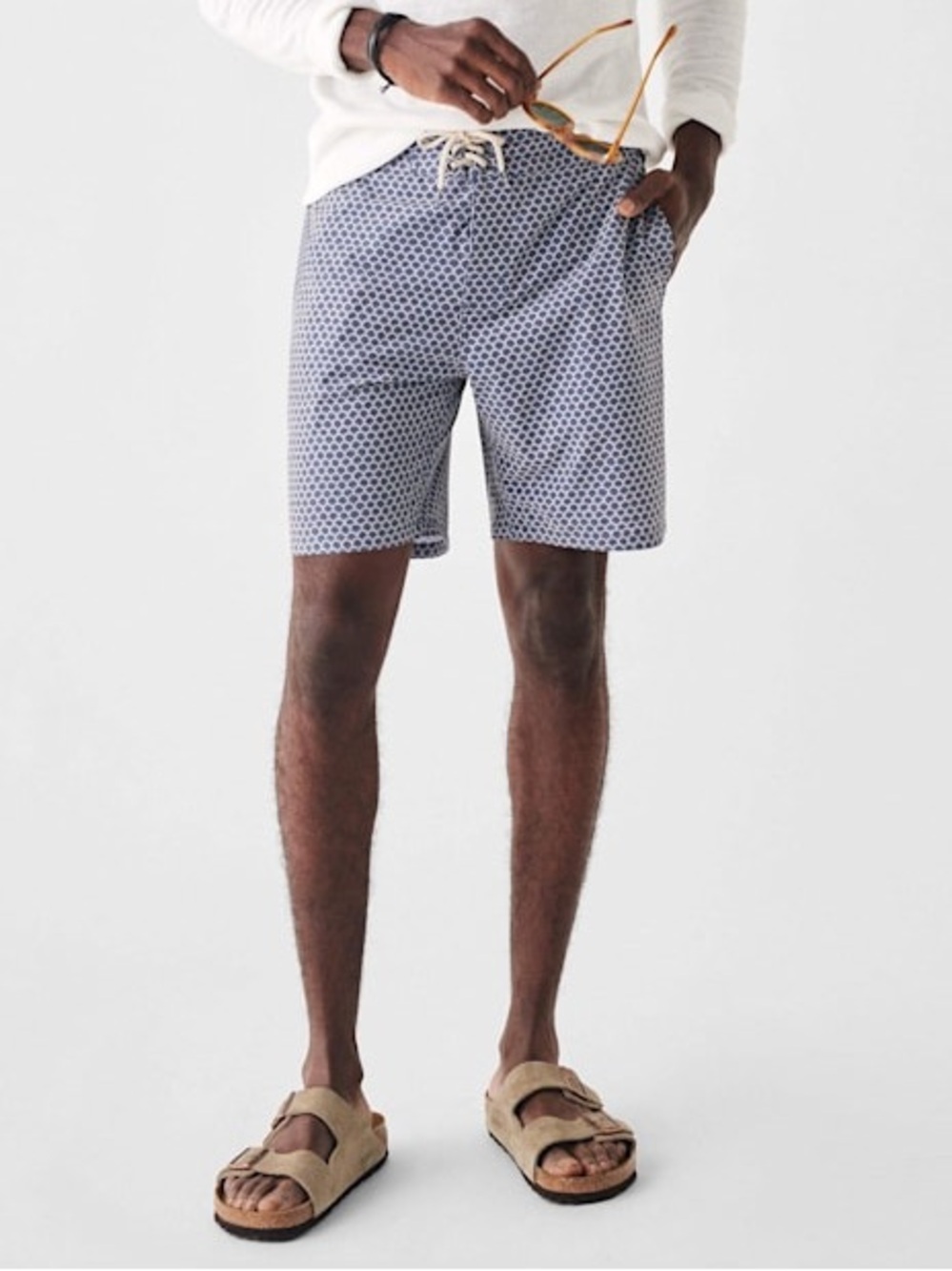 Faherty Board Shorts Swim Trunk Fish Scale Batik Size Medium Vacation Pool Beach